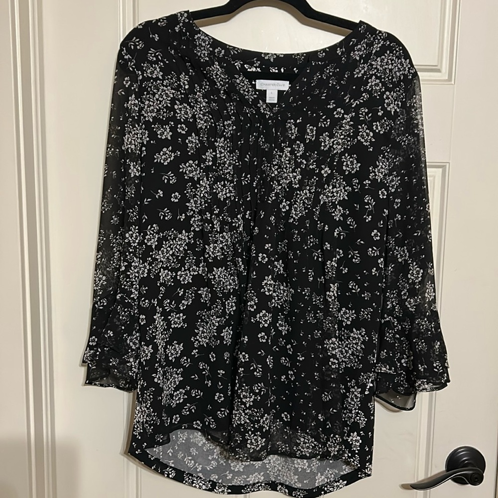 Charter Club 3/4 sleeve blouse size large